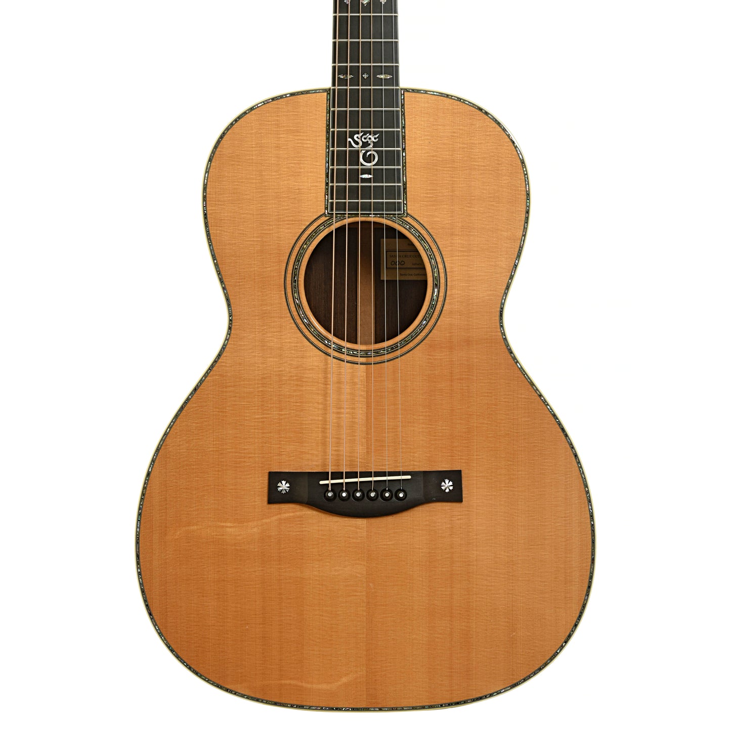 Front of Santa Cruz 000-42 Brazilian Acoustic Guitar