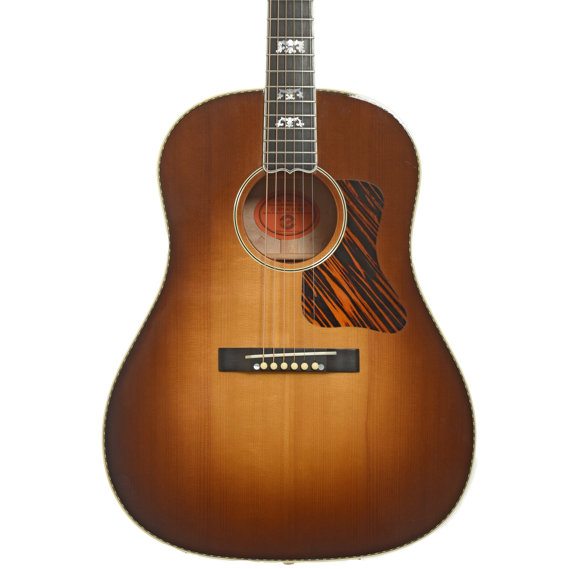 Front of Gibson Birdseye Maple Advanced Jumbo Acoustic Guitar