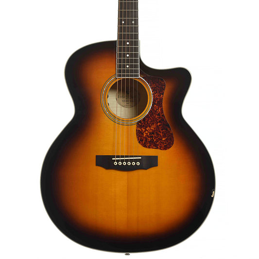 Front of Guild F-250CE Deluxe Maple F-Jumbo Acoustic-Electric Guitar, Shopworn