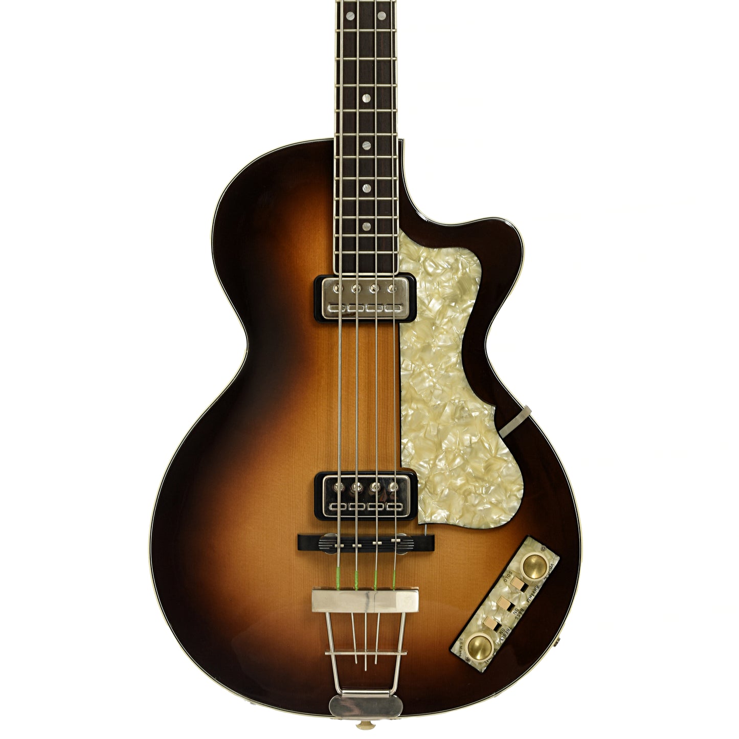 Front of Hofner 500/2 Club Electric Bass 