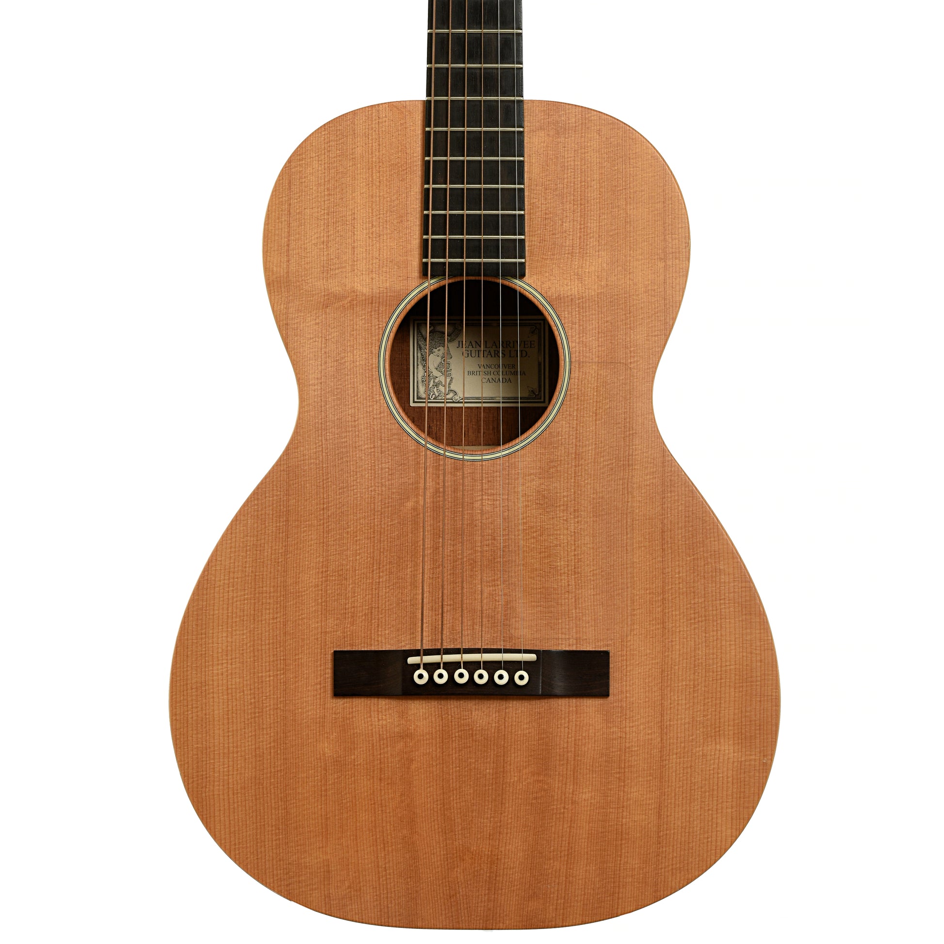 Front of Larrivee Parlor O-01  Mahogany Acoustic Guitar 
