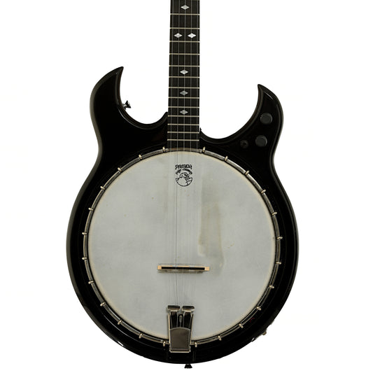 Front of Deering Crossfire Electric Banjo 