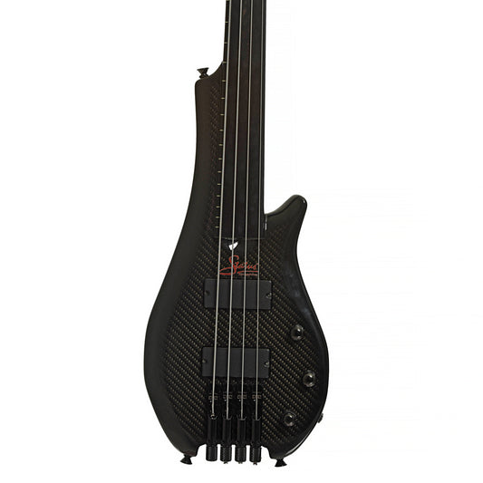 Front of Status Graphite Streamline 4 Headless Fretless Electric Bass