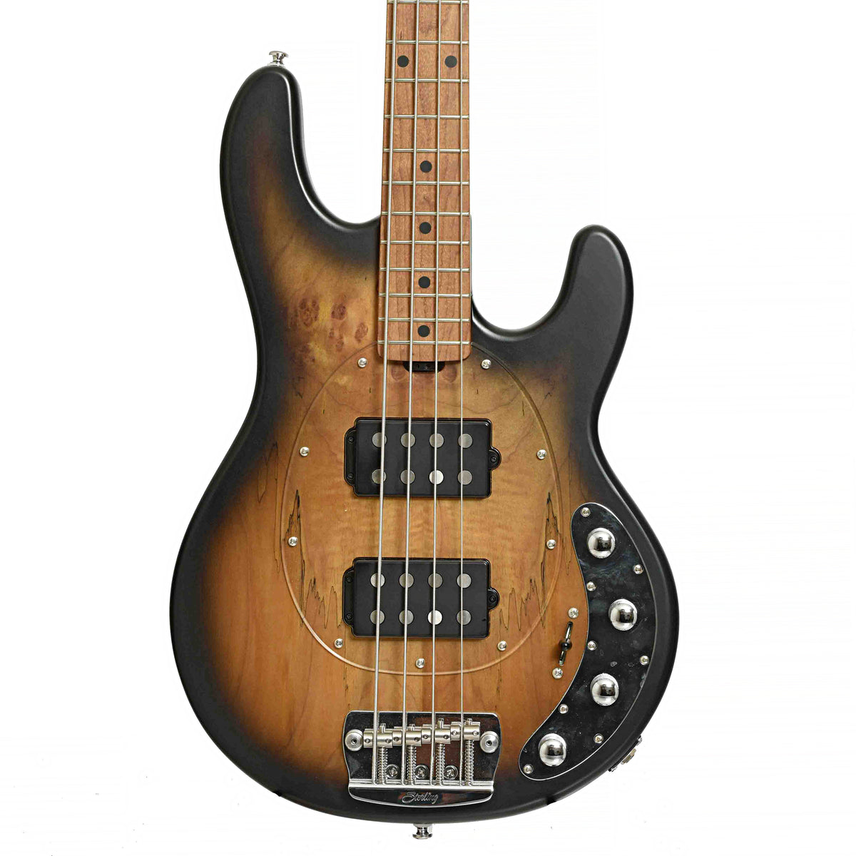Front 2 of Stingray 34HH Spalted Maple Electric Bass