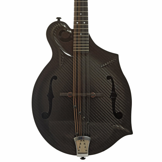 Front of KLOS Carbon Fiber F-Style Mandolin