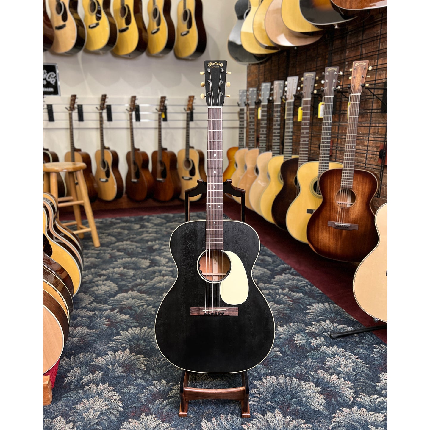 Martin 000-17E Black Smoke Guitar with Pickup & Gigbag