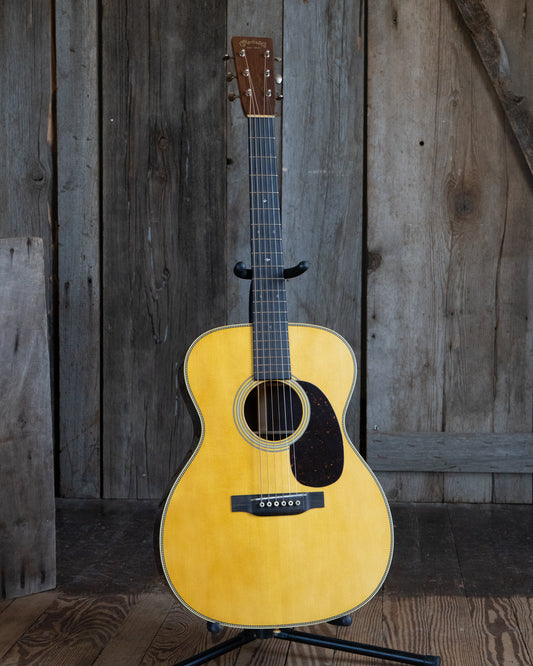 Showroom photo of Martin Custom Shop 000-28 Authentic, Madagascar Rosewood, Acoustic Guitar & Case