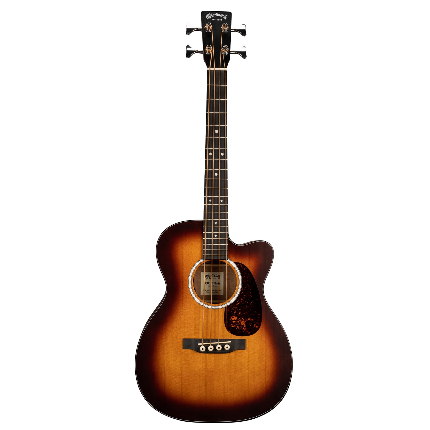 Martin 000CJR-10E Acoustic Bass Guitar & Gigbag, Sunburst
