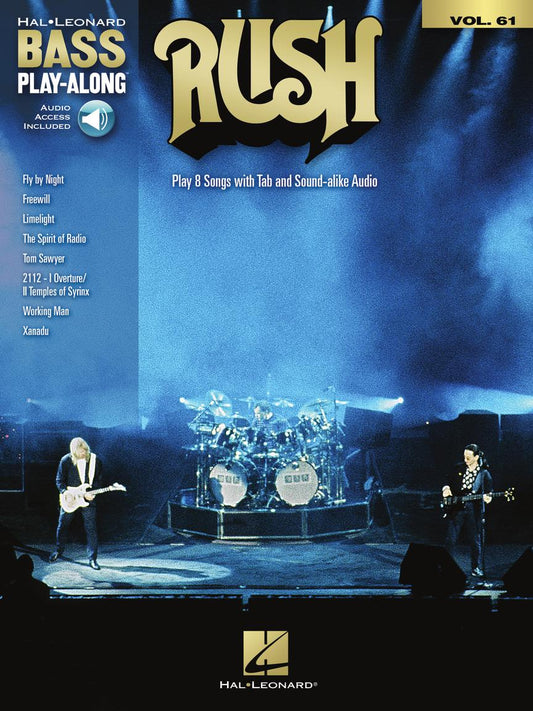 Image 1 of Rush - Hal Leonard Bass Play-Along Volume 61 - SKU# 49-348373 : Product Type Media : Elderly Instruments