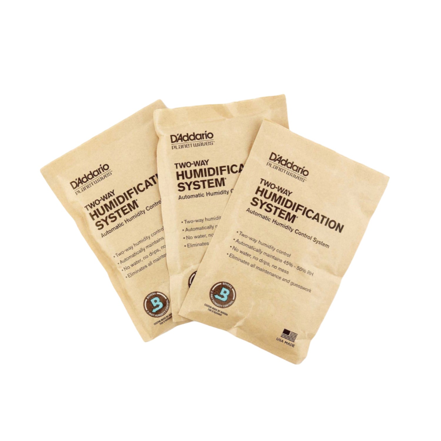 Front of D'Addario Planet Waves Humidipak Packets
