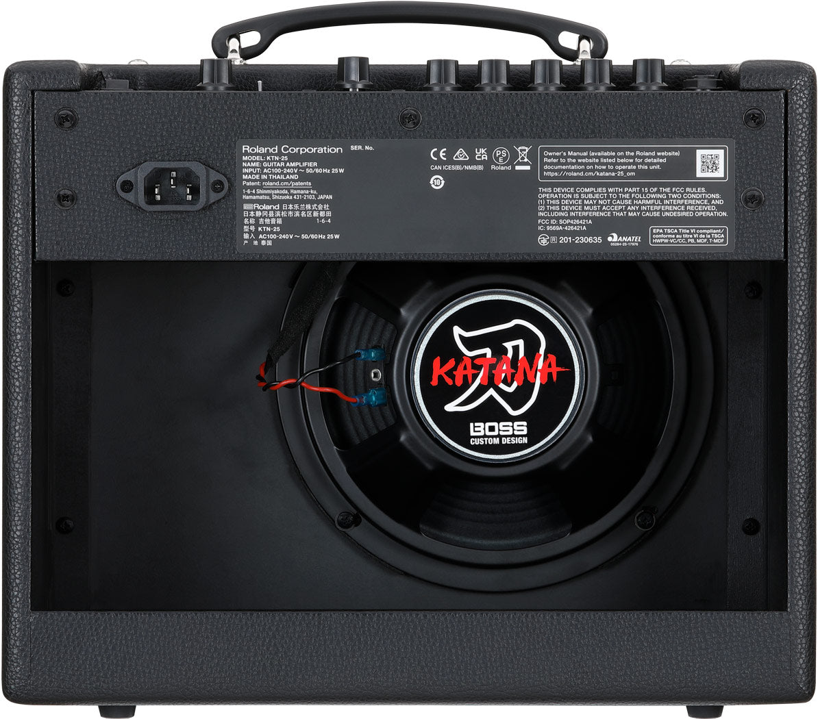 Boss Katana-25 Electric Guitar Amplifier, Back
