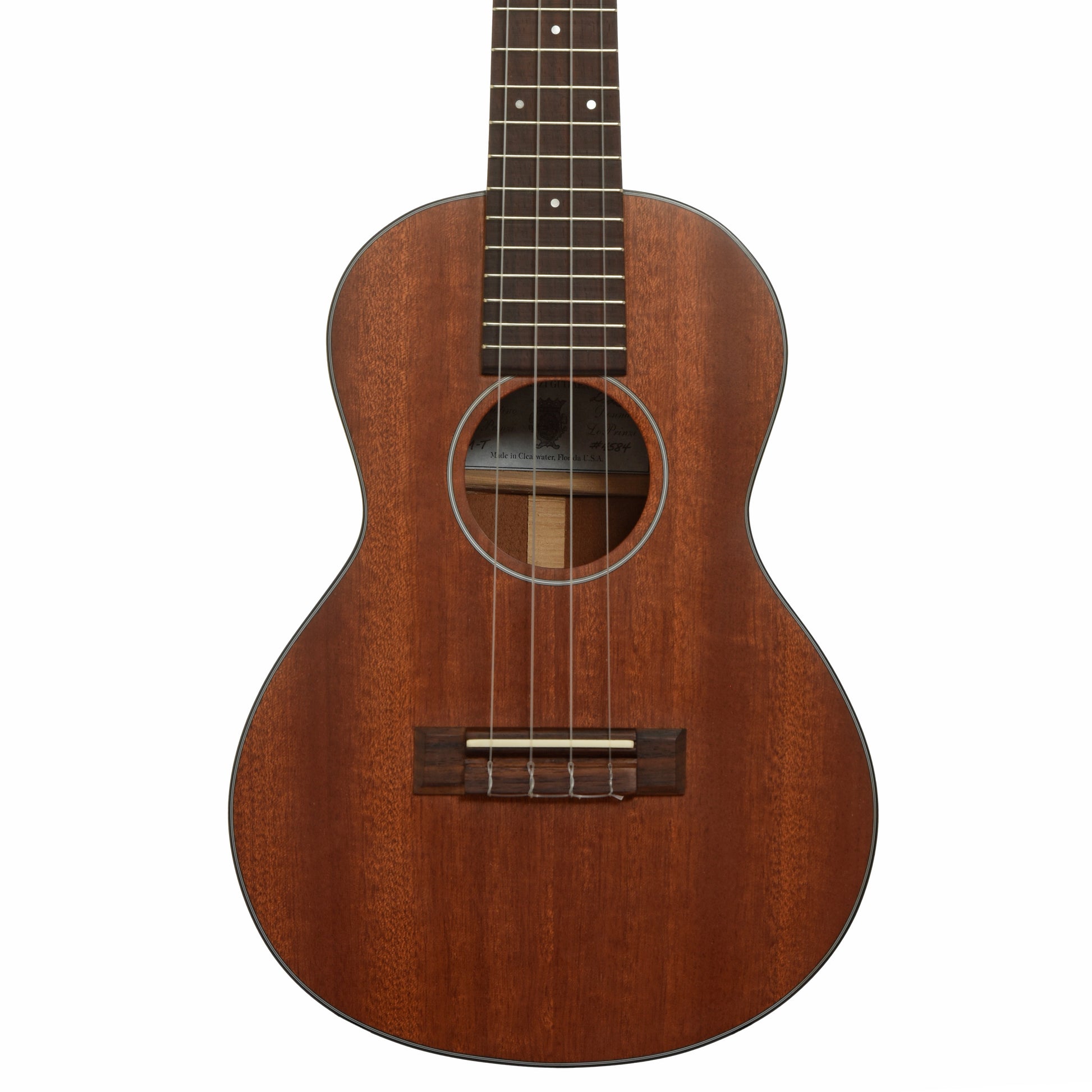 Front of LoPrinzi BM-T Tenor Ukulele