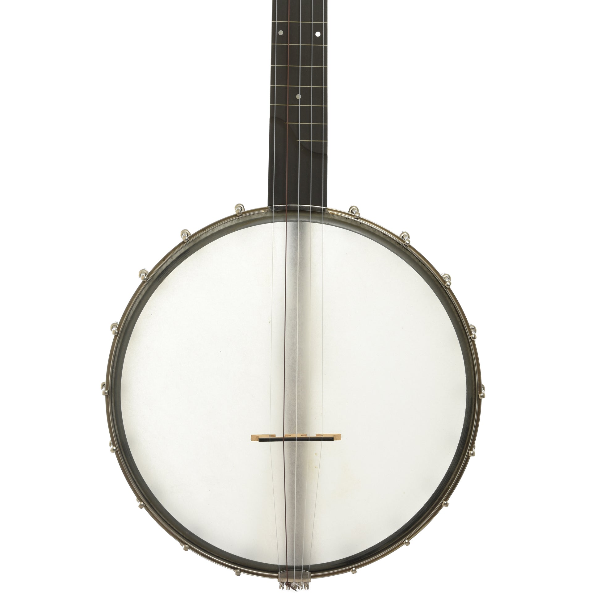 Front of Enoch Tradesman Flush Fret Openback Banjo 