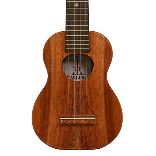 Front of KoAloha KSM-T2 Soprano w/Tenor neck Ukulele