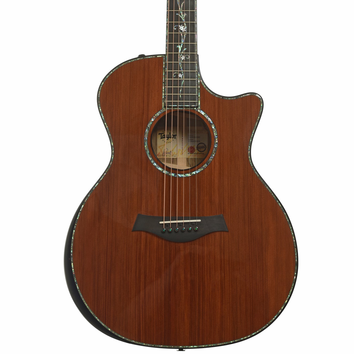 Front of Taylor Custom Shop C14ce B5003 "Canela" Guitar 