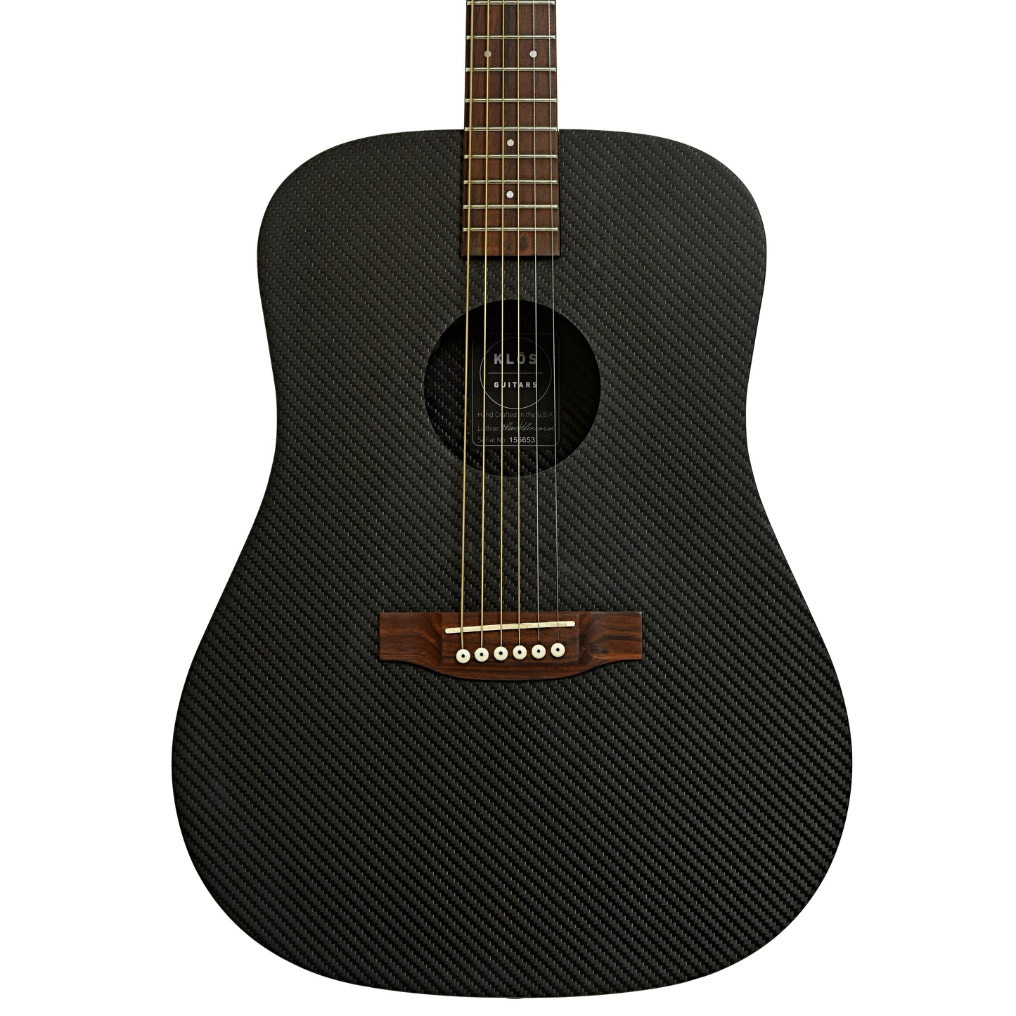 Front of Klos Hybrid Dreadnought Acoustic Guitar