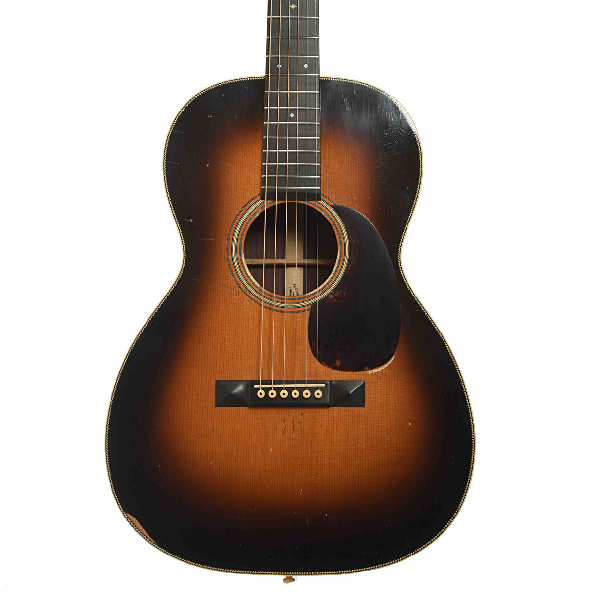 Pre-War Guitars Co. Herringbone 000 12-Fret Acoustic Guitar & Case, Level 2 Shade Top