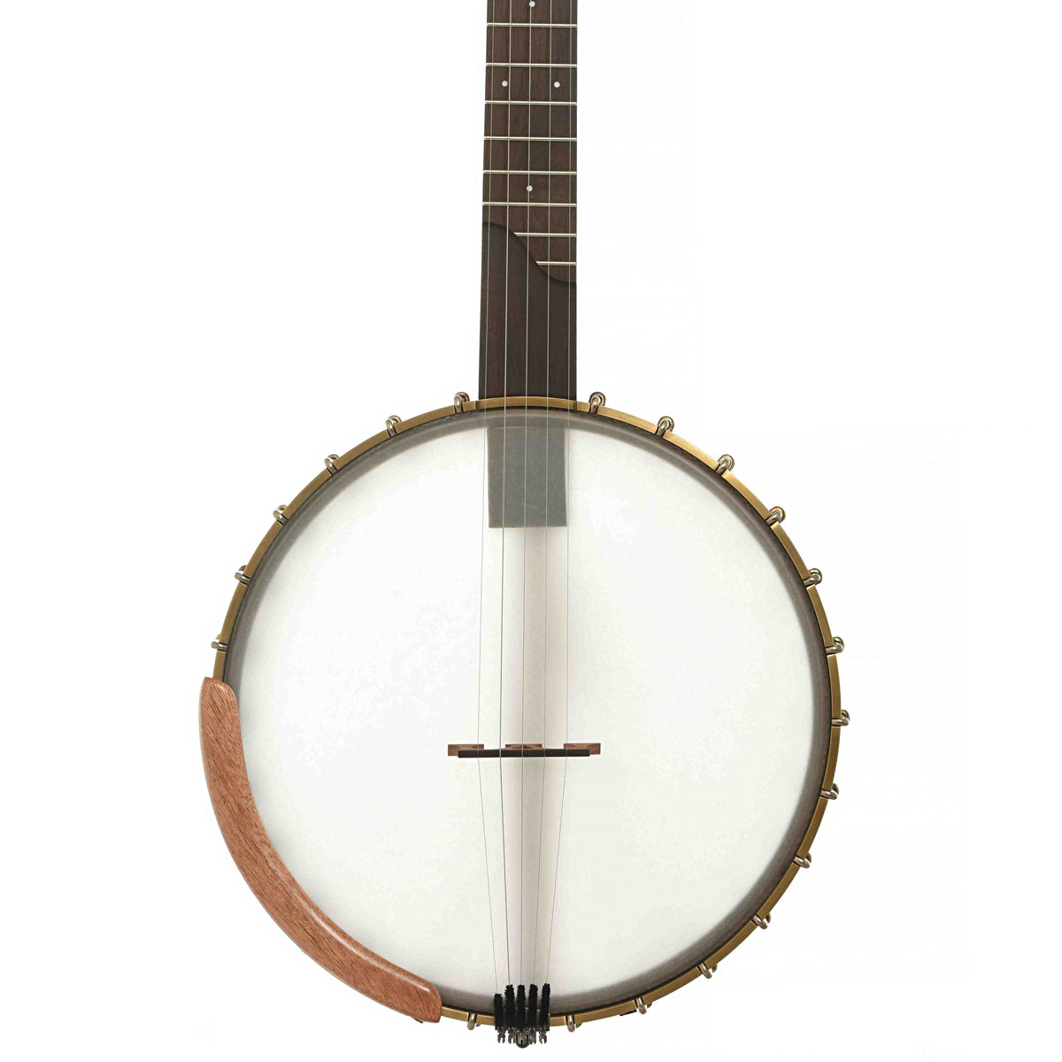 Front of Ome Alpha-12 12in Openback Banjo & Gigbag, 26 Bracket