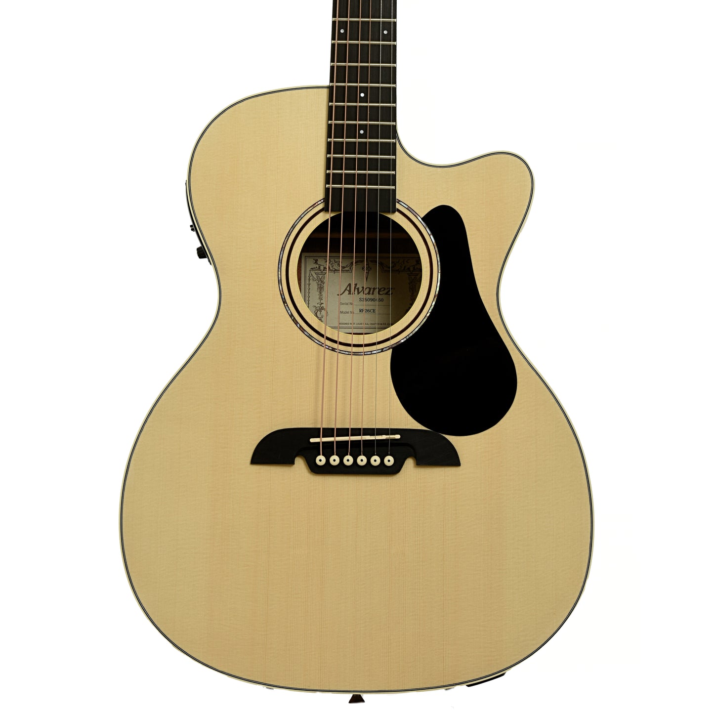 Front of Alvarez Regent Series RF26CE Folk/OM Acoustic-Electric Guitar