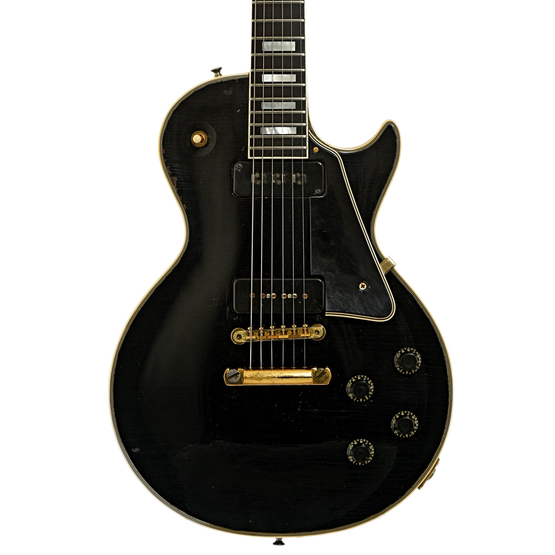 Front of Gibson Les Paul Custom Electric Guitar 