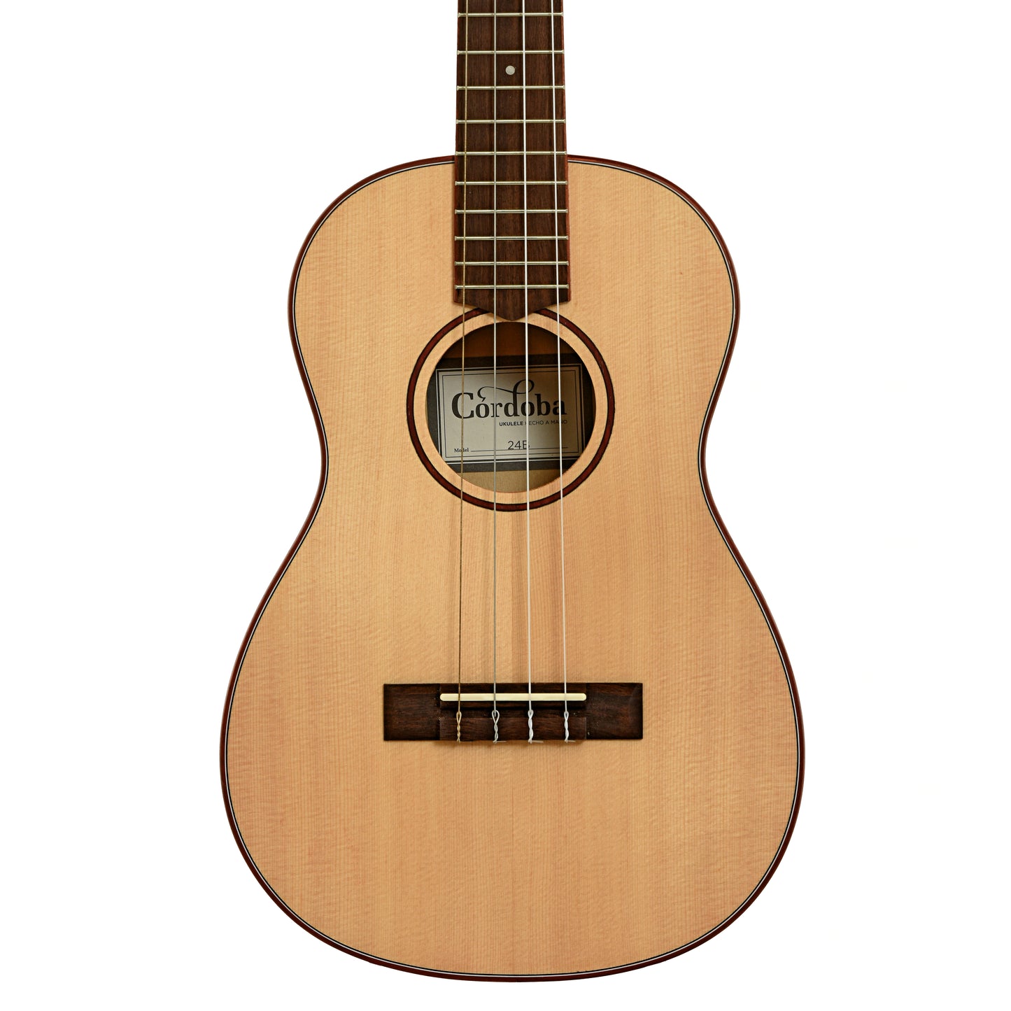 Front of Cordoba 24B Baritone Ukulele