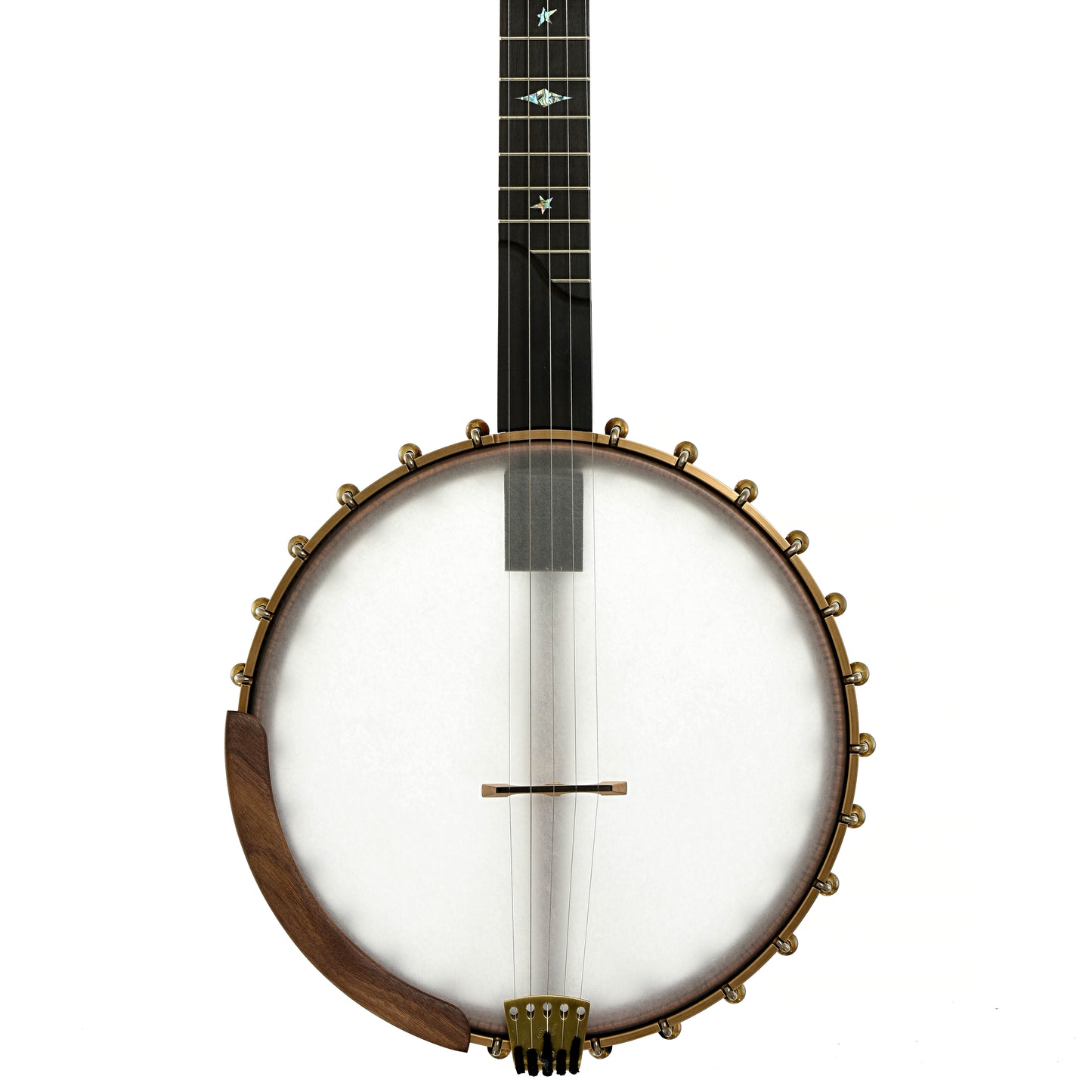 Front of Ome Jubilee 12" Openback Banjo, Mahogany Neck