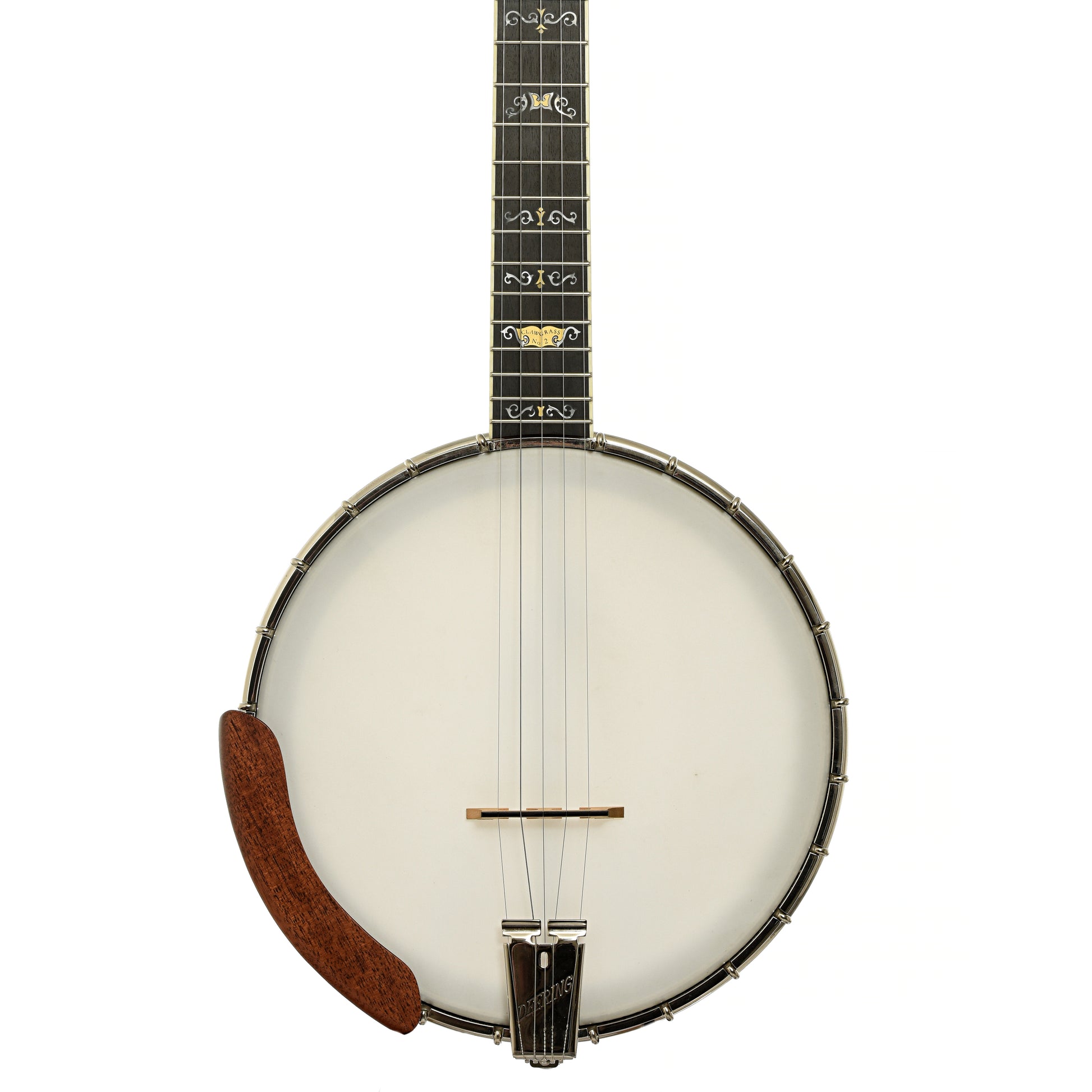 Front of Deering Clawgrass II Openback Banjo