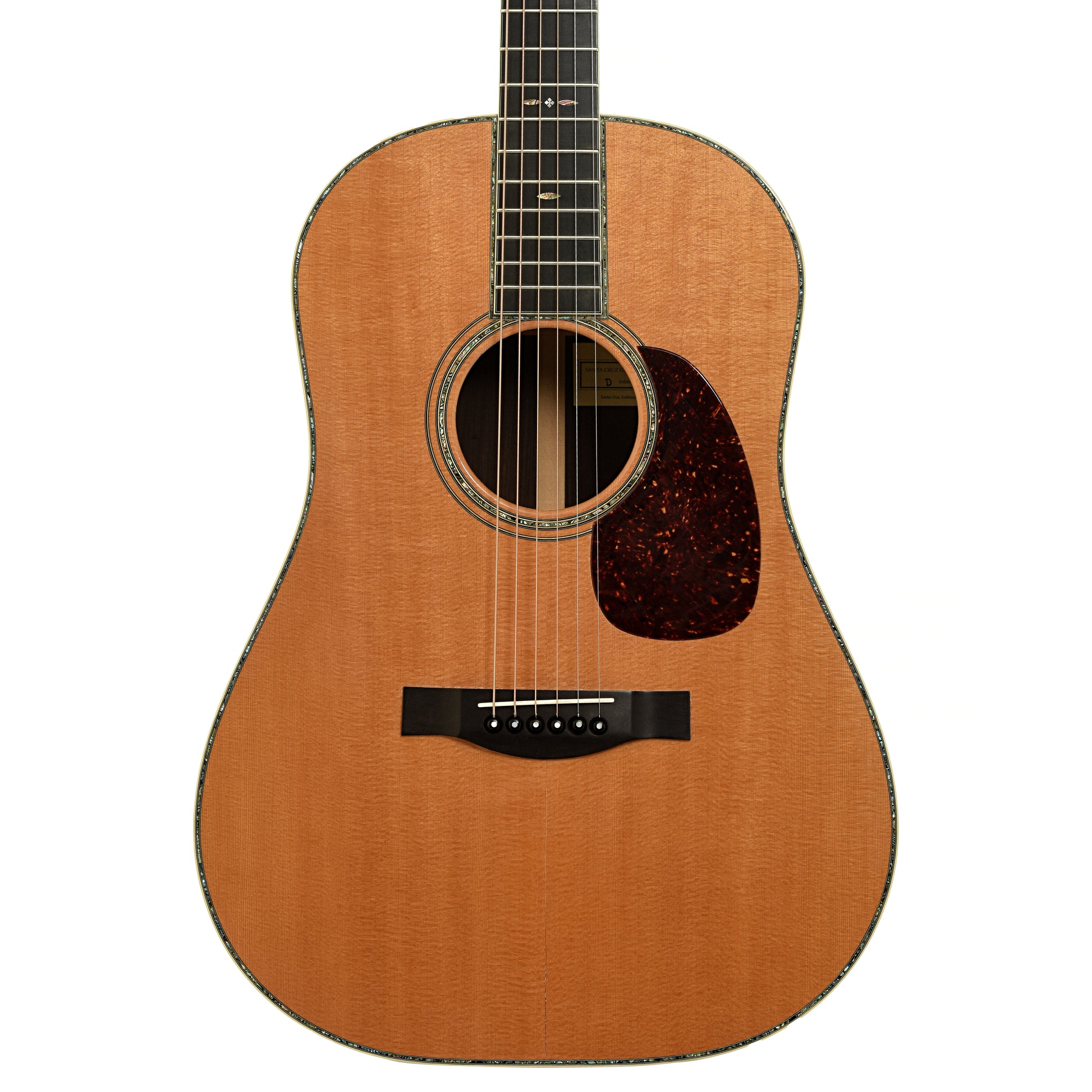 Front of Santa Cruz D-12 Brazilian Rosewood Acoustic Guitar 