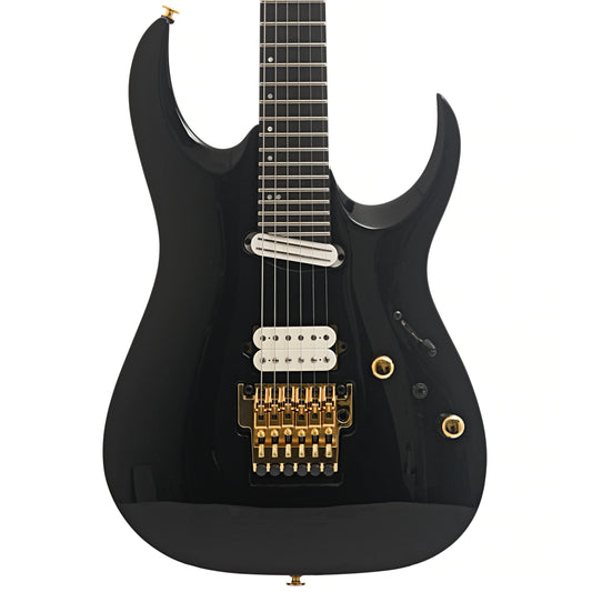 Front of Ibanez Axe Design Lab Prestige Series RGA622XH Electric Guitar, Black