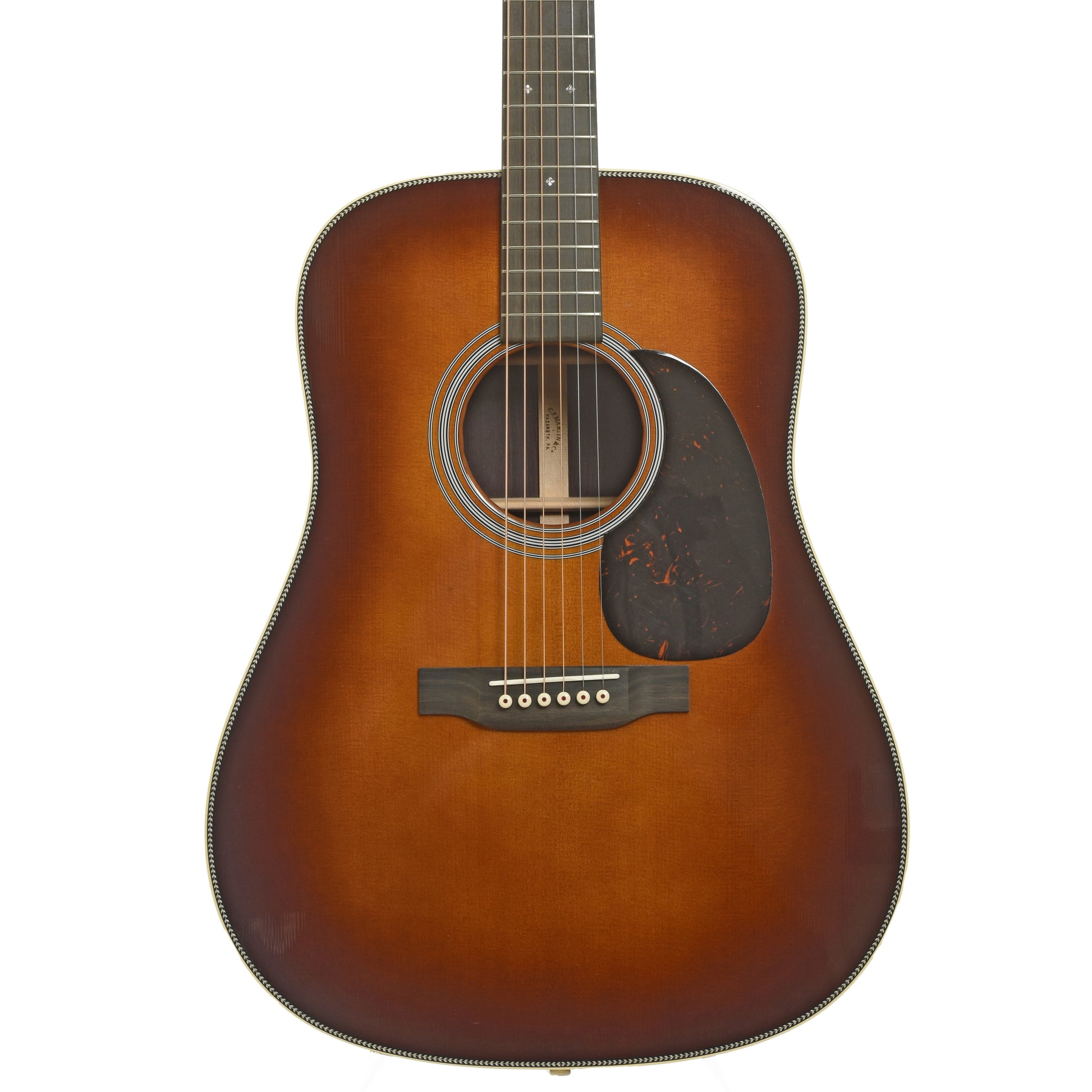 Front of Martin HD-28 Sunburst Acoustic Guitar
