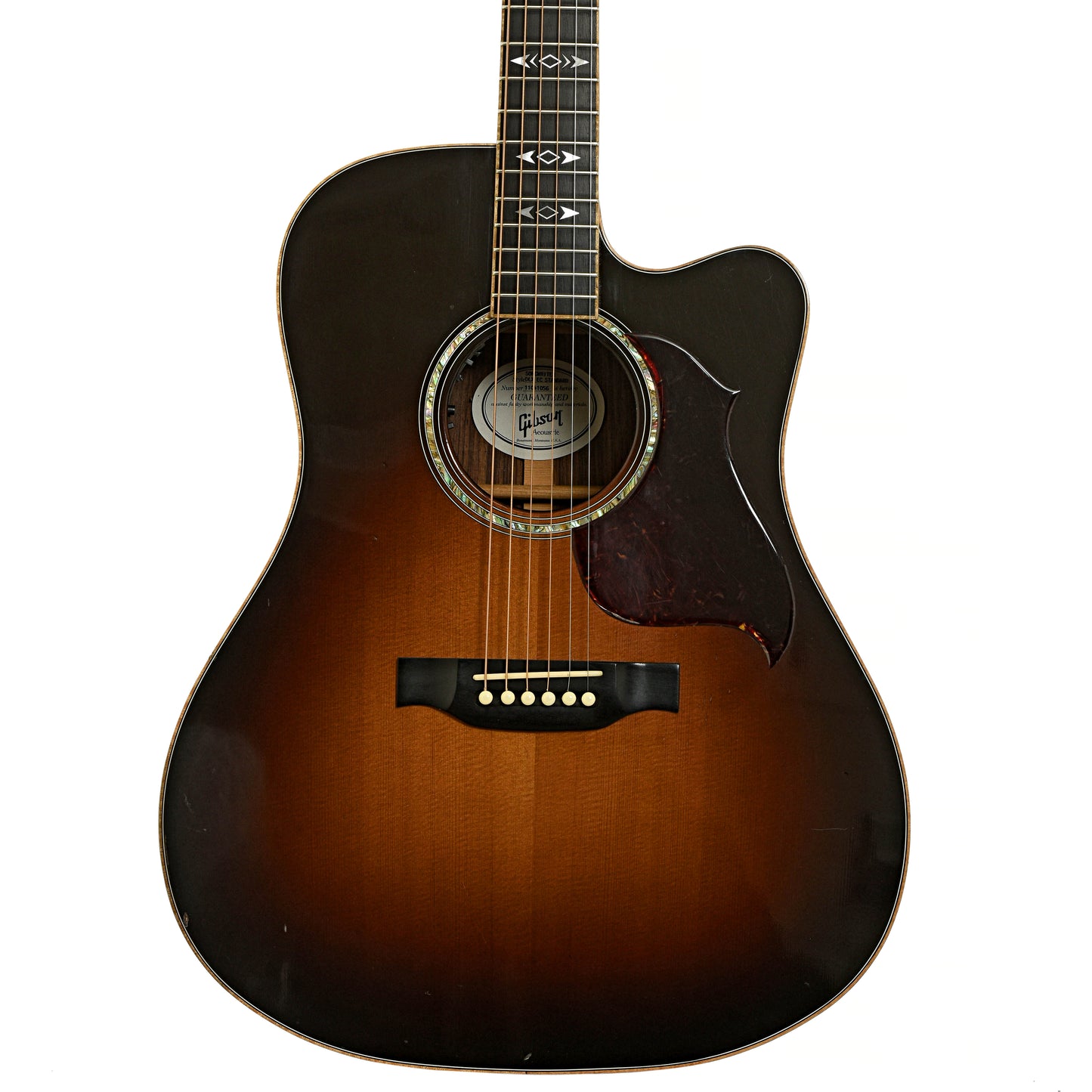 Front of Gibson Songwriter Deluxe EC Standard Acoustic Guitar