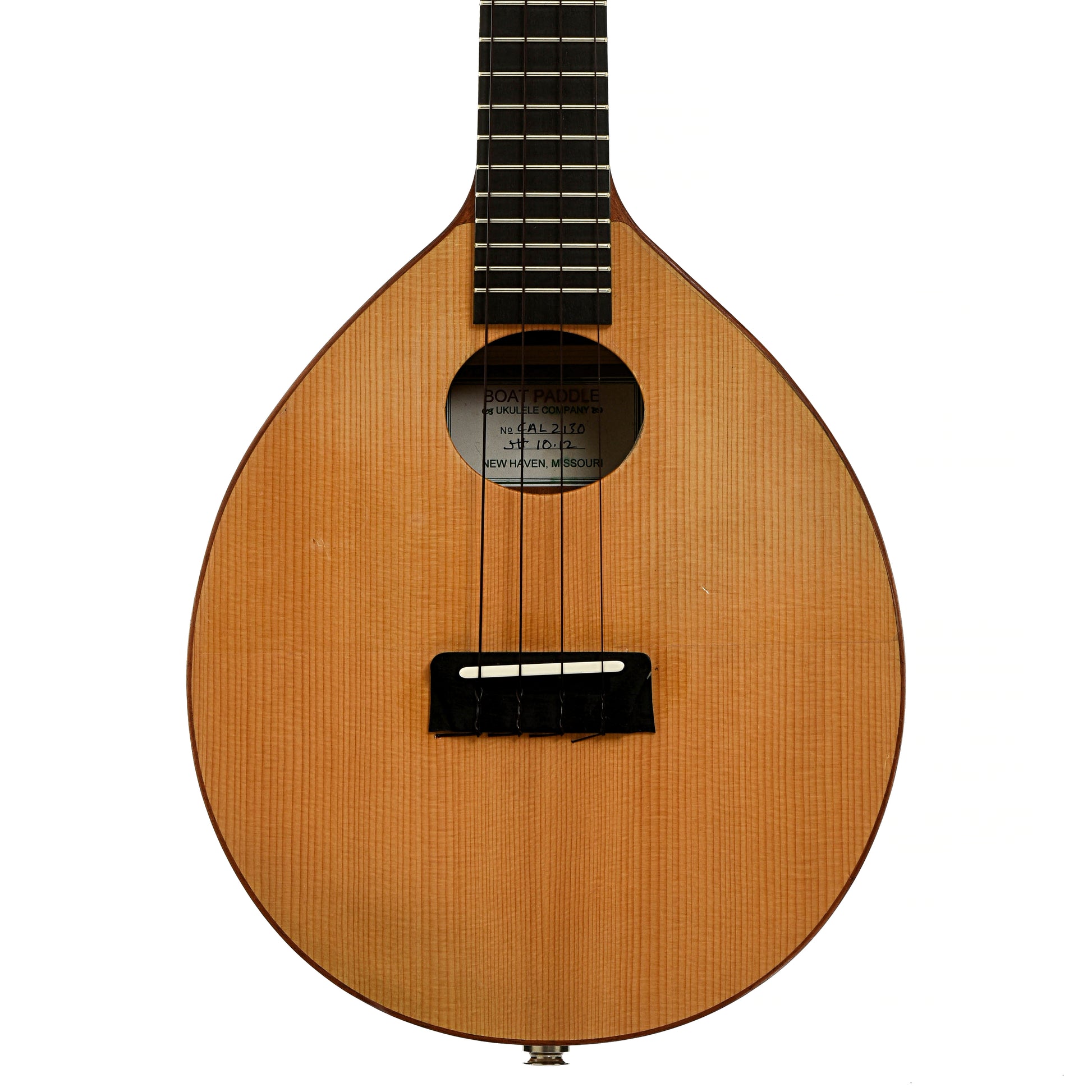 Front of Jerry Hoffman Boat Paddle Concert Ukulele