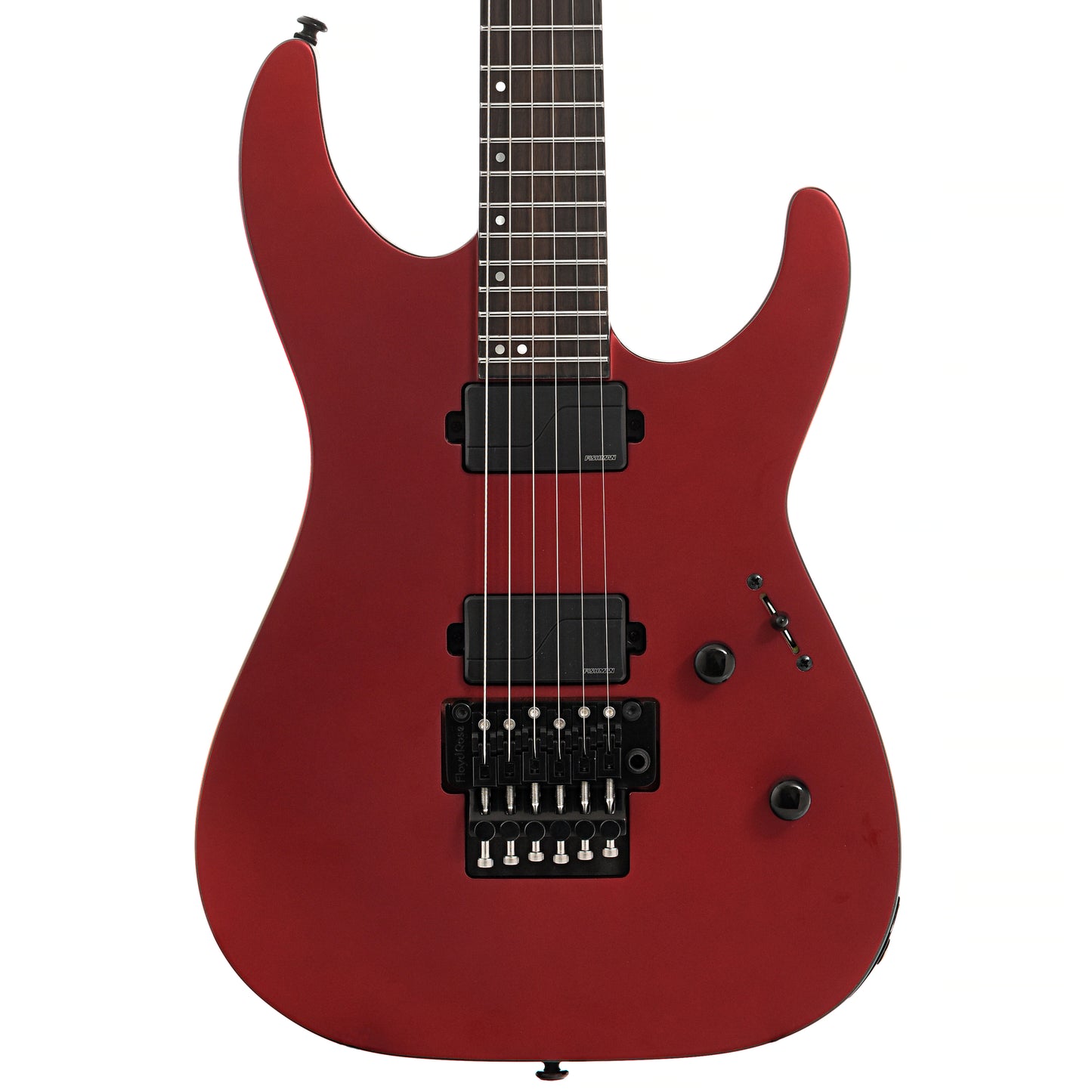 Front of ESP LTD M-1000 Electric Guitar, Candy Apple Red Satin