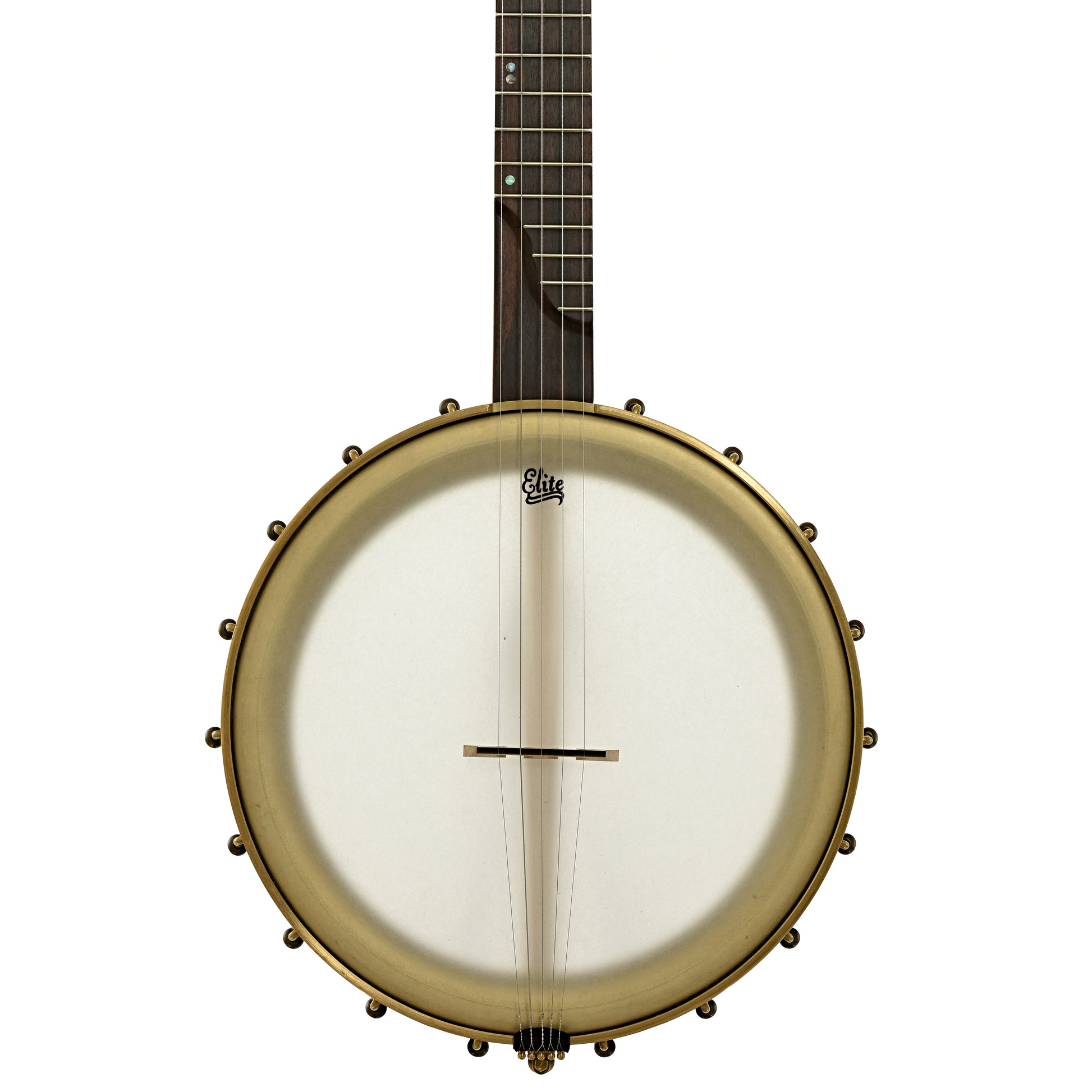 Front of Chuck Lee Cottonwood 12" Openback Banjo #873