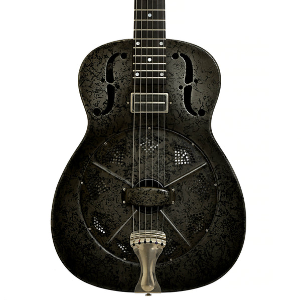 National NRP Black Rust Deluxe Roundneck Resonator Guitar (2017