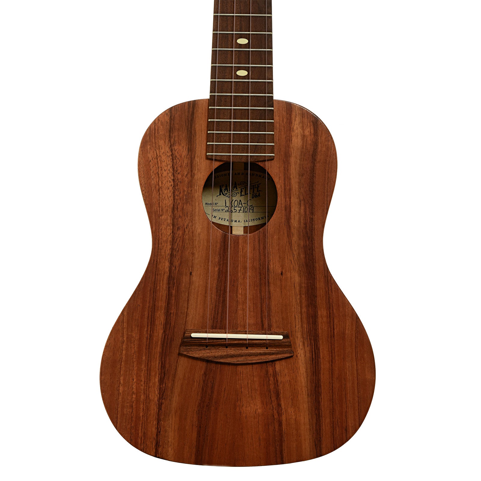 Front of Kala 1Koa-C Concert Ukulele