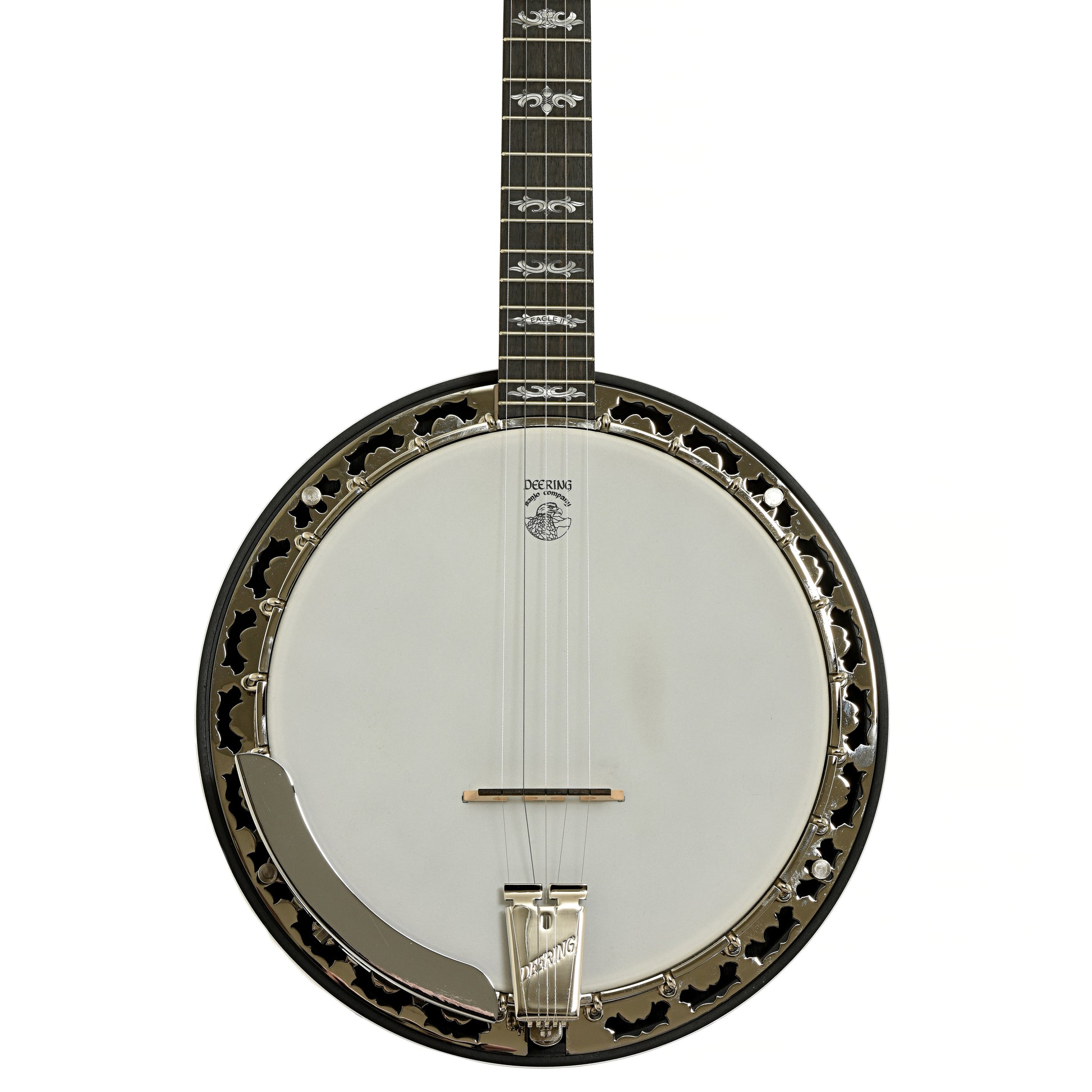 Front of Deering Eagle II Resonator Banjo 