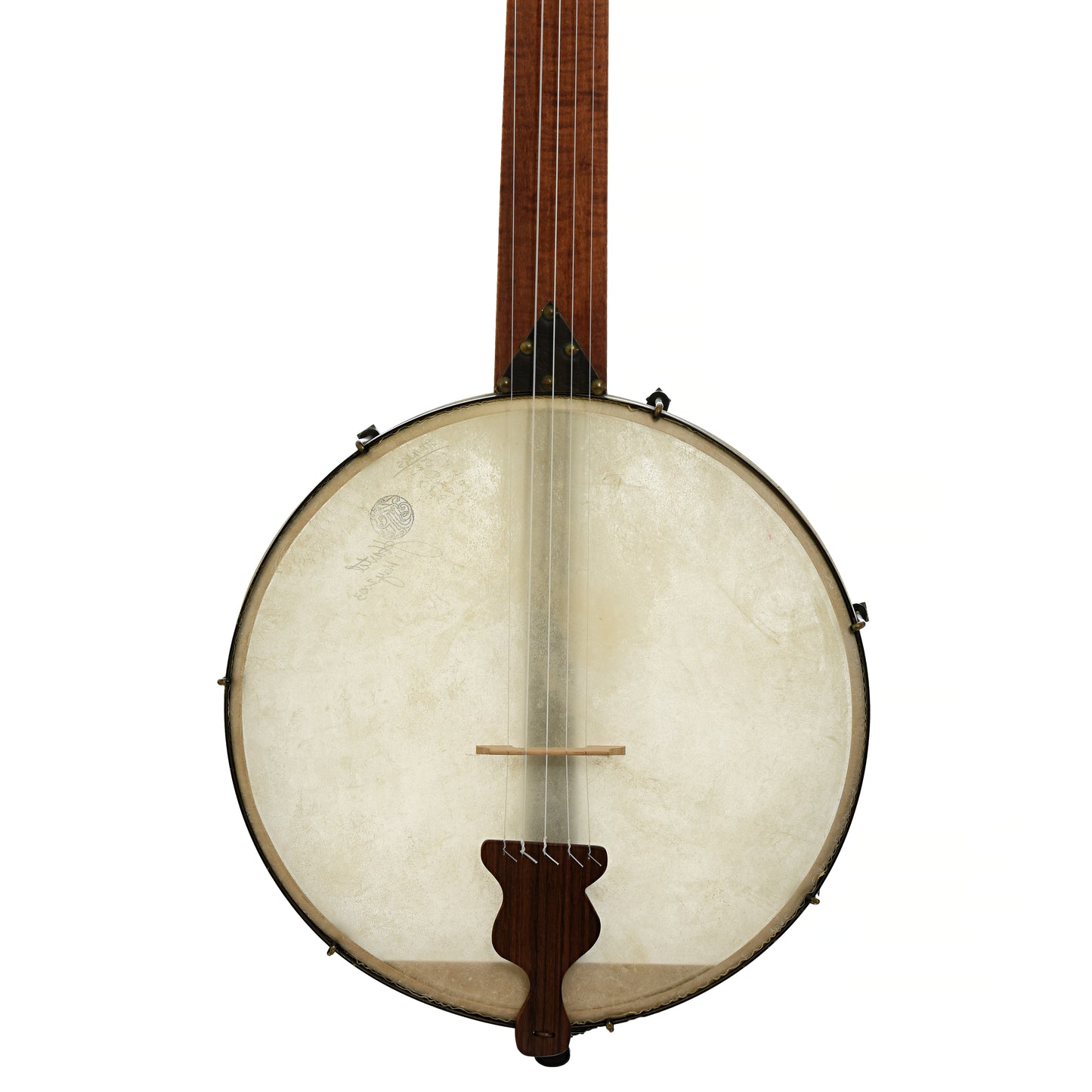 Front of James Hartel Joel Sweeney Fretless Minstrel Banjo 