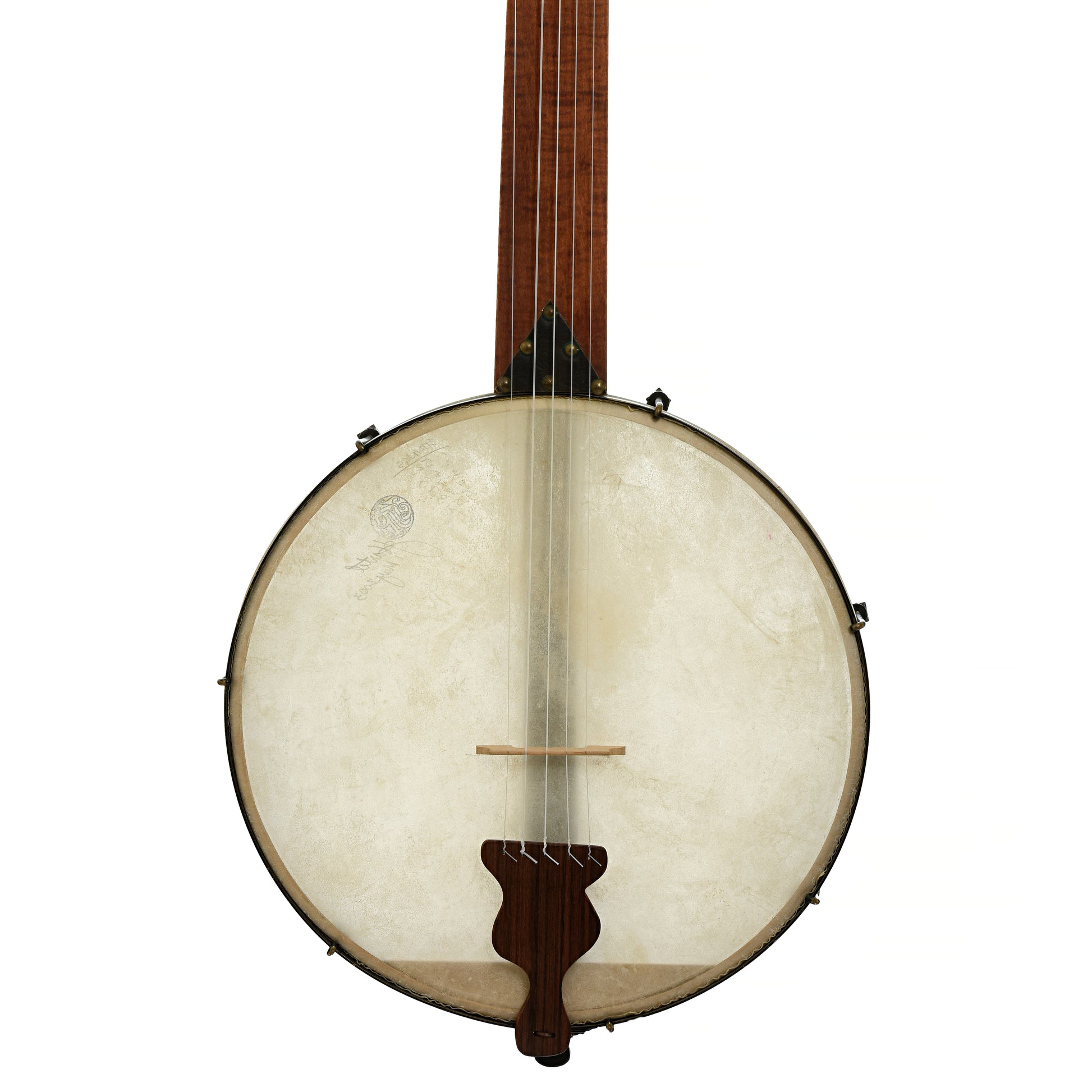 Front of James Hartel Joel Sweeney Fretless Minstrel Banjo 