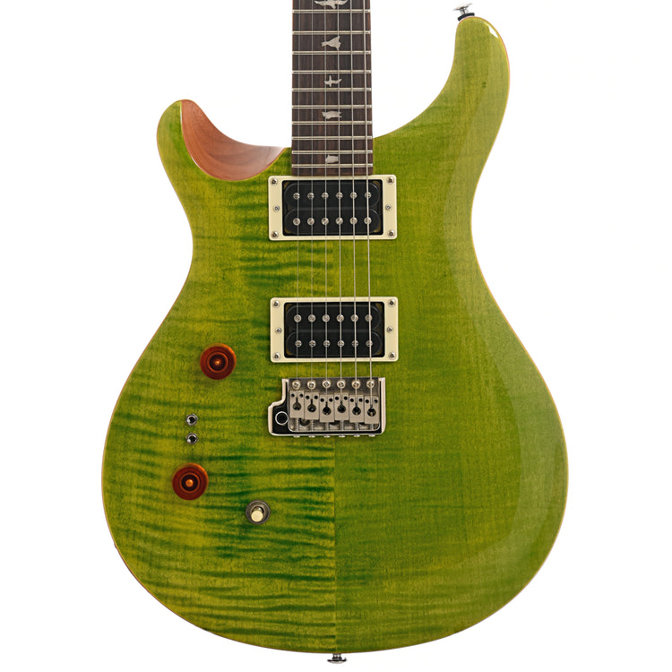 Front of PRS Custom 24-08 Lefty Electric Guitar, Eriza Verde
