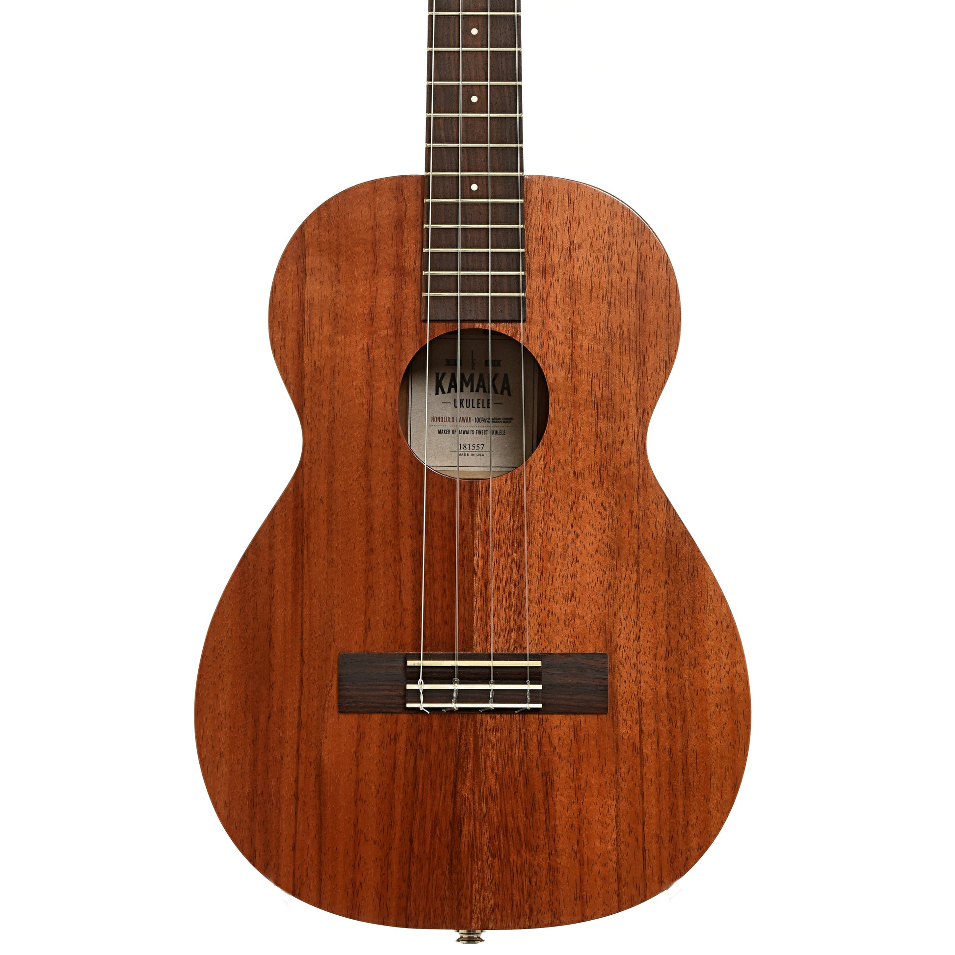 Front of Kamaka HF-4 Baritone Ukulele 