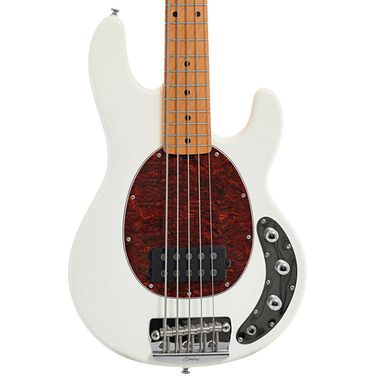 front of Sterling by Music Man RAY25CA 5-String Bass, Olympic White