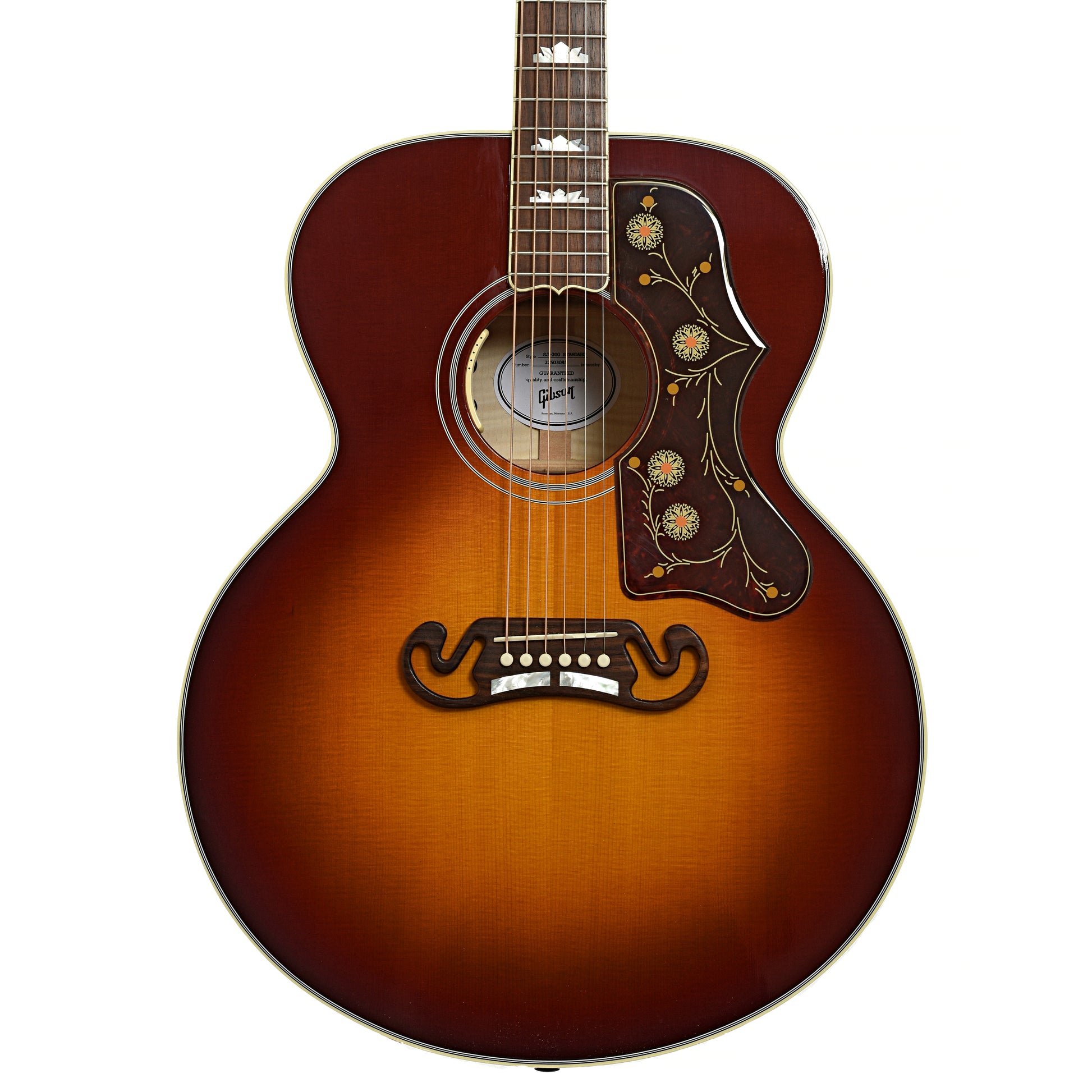 Front of Gibson SJ-200 Standard Acoustic-Electric Guitar 