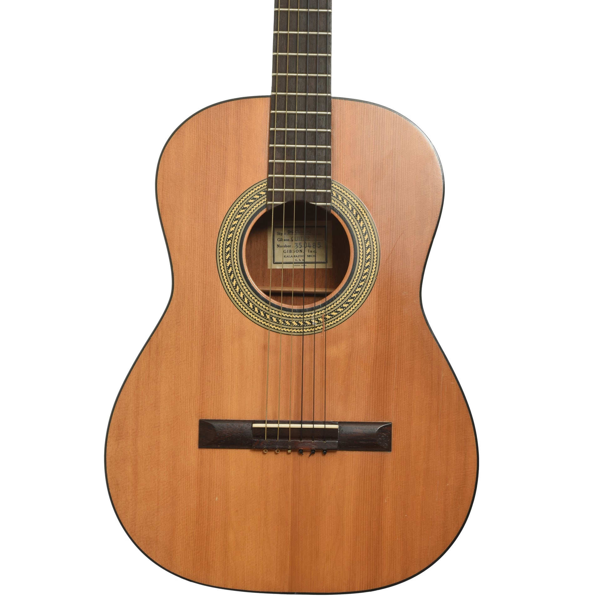 Front of Gibson C-0 Classical acoustic Guitar