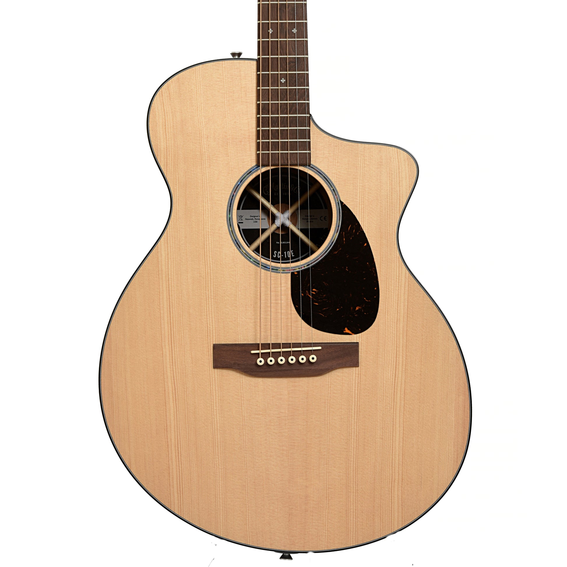 Front of Martin SC-10E Modern Acoustic Guitar 