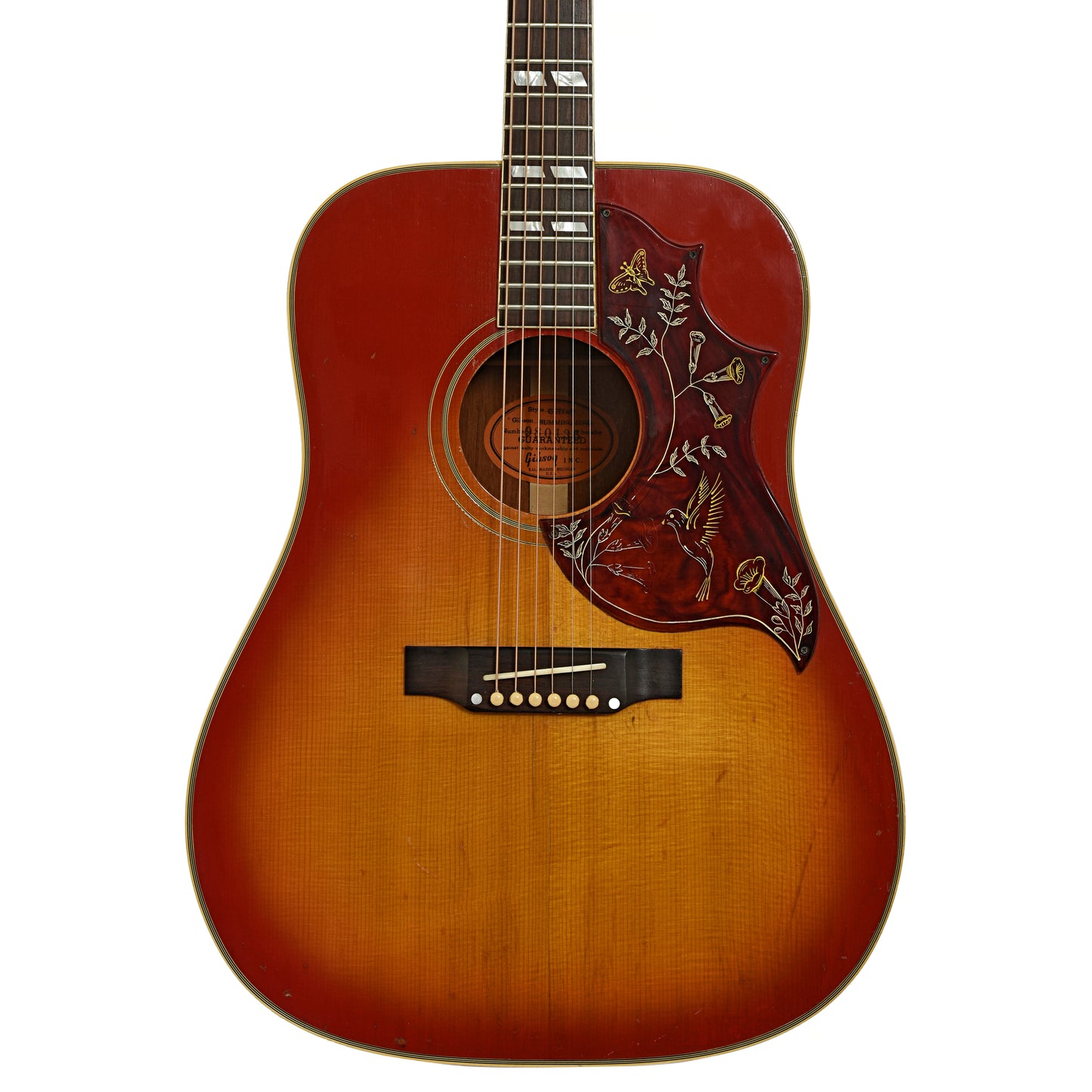Front of Gibson Hummingbird Acoustic Guitar