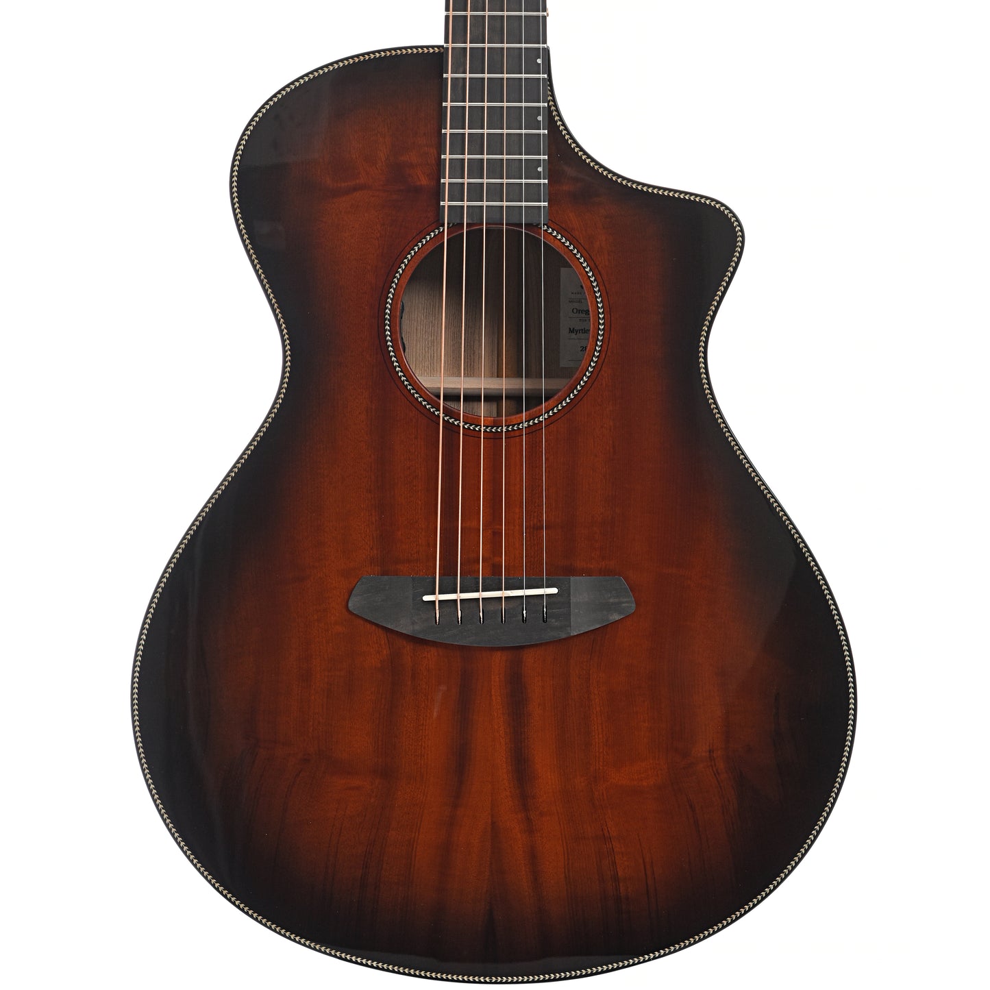 Front of Breedlove Oregon Series Concert Bourbon CE Myrtlewood