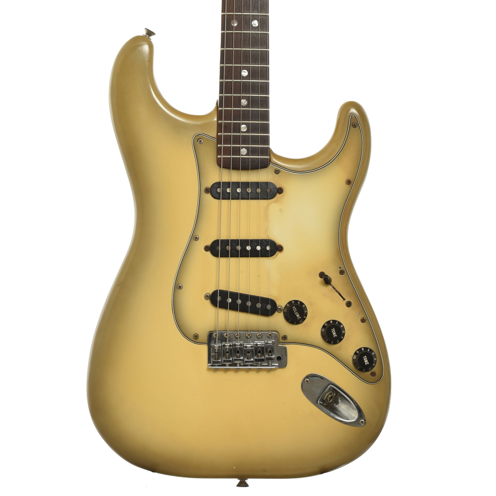 Font of Fender Stratocaster Electric Guitar