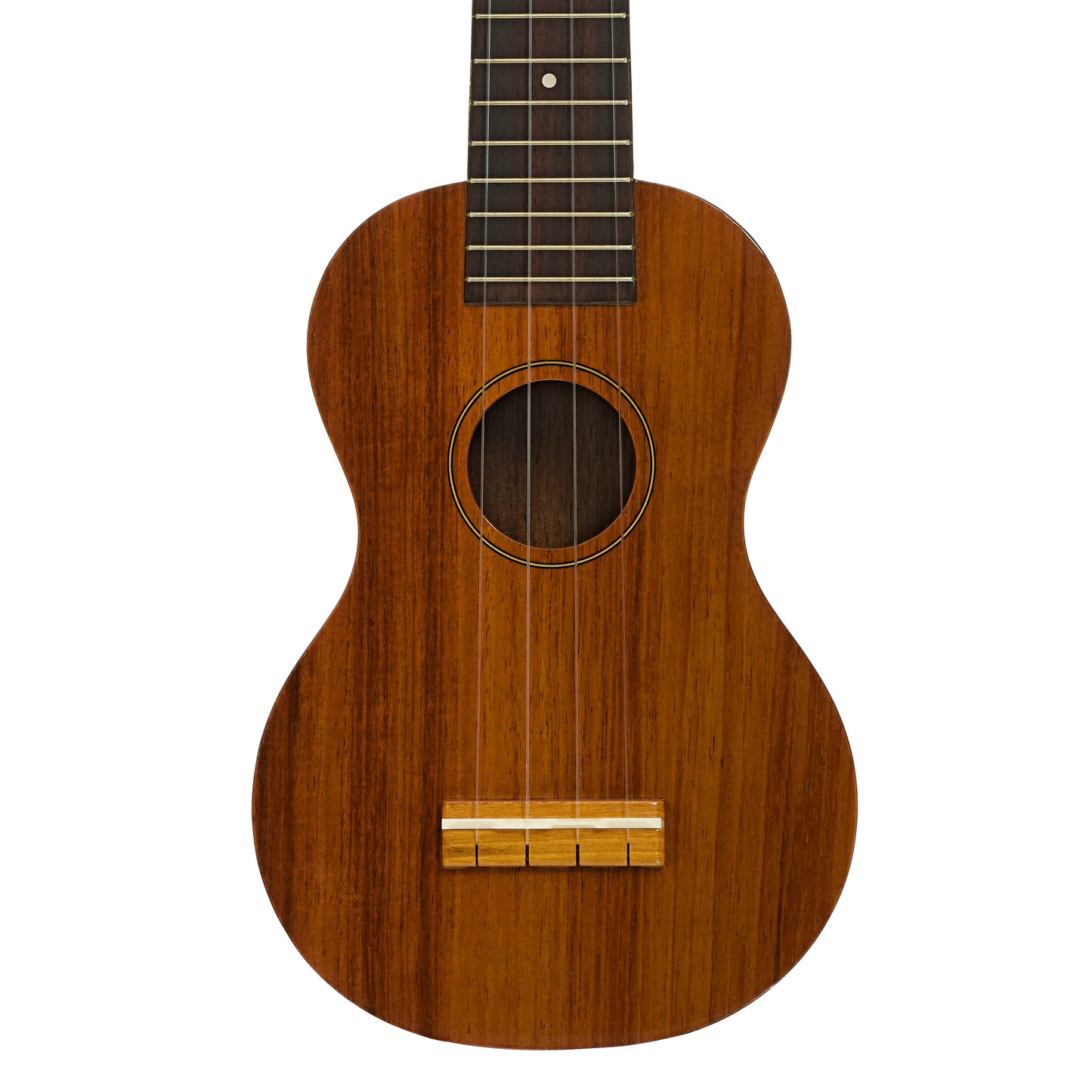 Front of Kiwaya Eco Series KS-5 Koa Soprano Ukulele