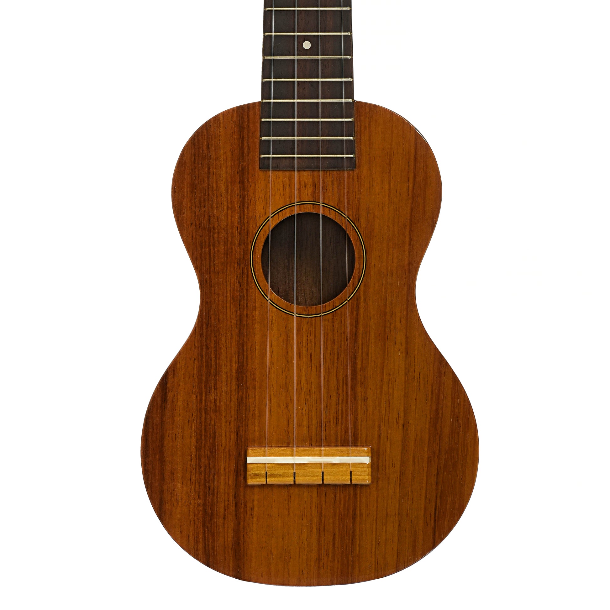 Front of Kiwaya Eco Series KS-5 Koa Soprano Ukulele